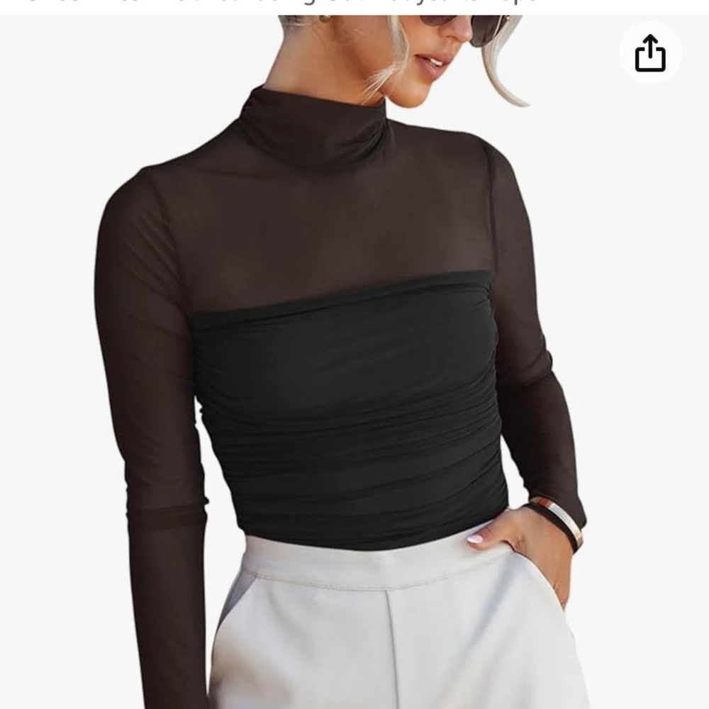Amazon Long Sleeve Black Bodysuit